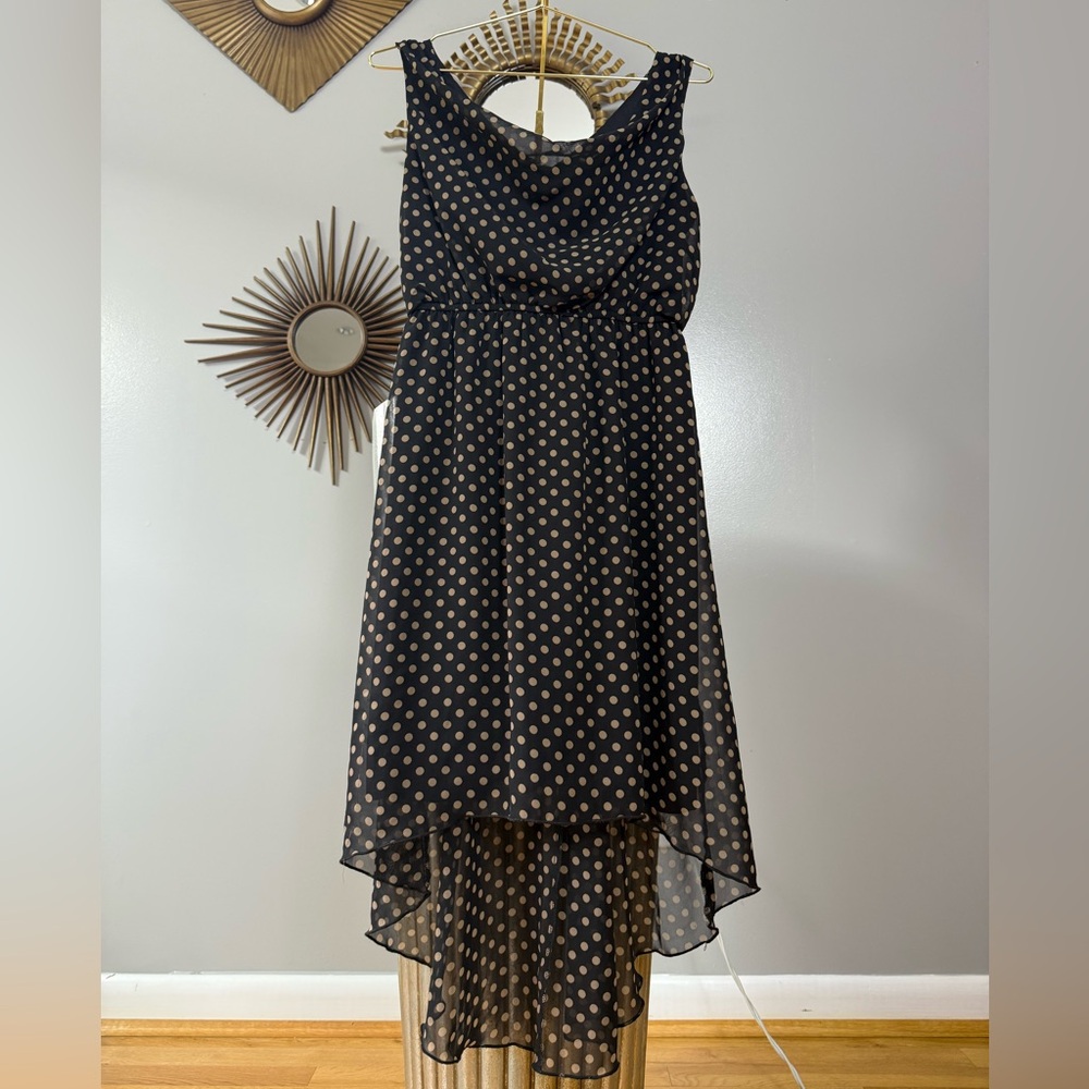 Enfocus Studio - Black Polka Dot High Low Dress